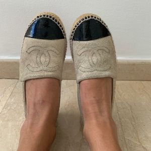 Chanel leather espadrilles